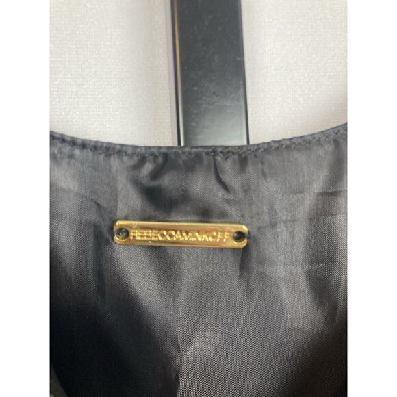 Rebecca Minkoff Black Leather Mini Dress Sz 8 Sleeveless Fit and Flare Edgy - Picture 9 of 11